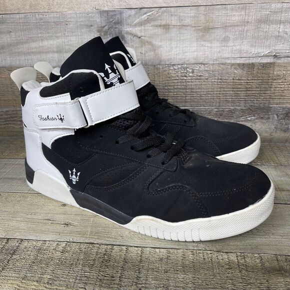 Fashion Black & White Sneakers Mens Size 45 Kuxie - Picture 3 of 13